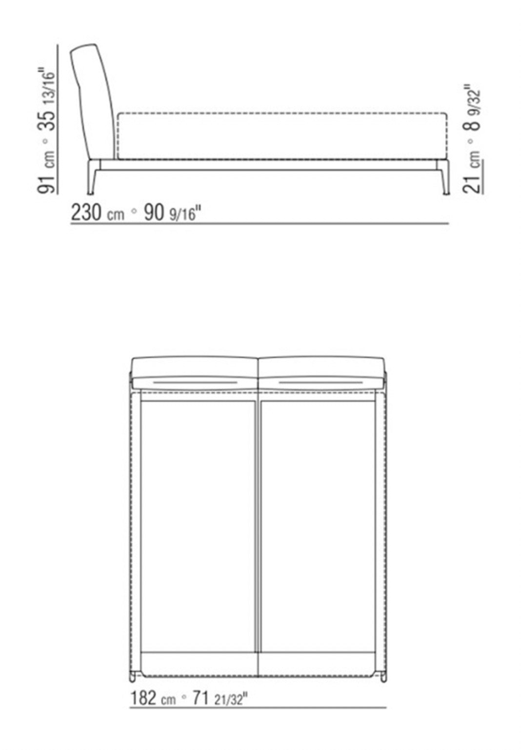Italian Flexform Bed Adda Bedroom Double Bed Soft-padded Modern Bedroom Furniture