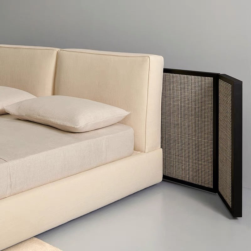 Italian Porro Double Bed Simple Fashion Bedroom Byron Bed Fabric Bed