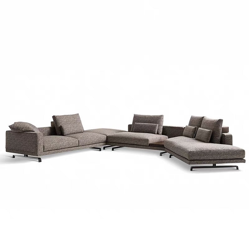 Italian Minimalist Molteni&C Large Flat Villa Living Room Corner Fabric Sofa Modern Light Luxury Octave Sofa Combination