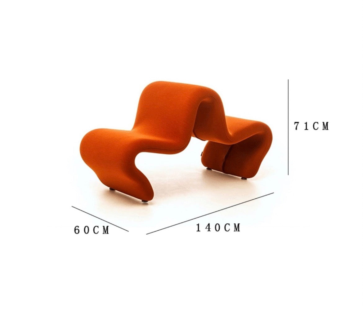 Dos a Dos Backrest Chair Creative Lazy Backrest Single Chair Fiberglass Backrest Leisure Chair