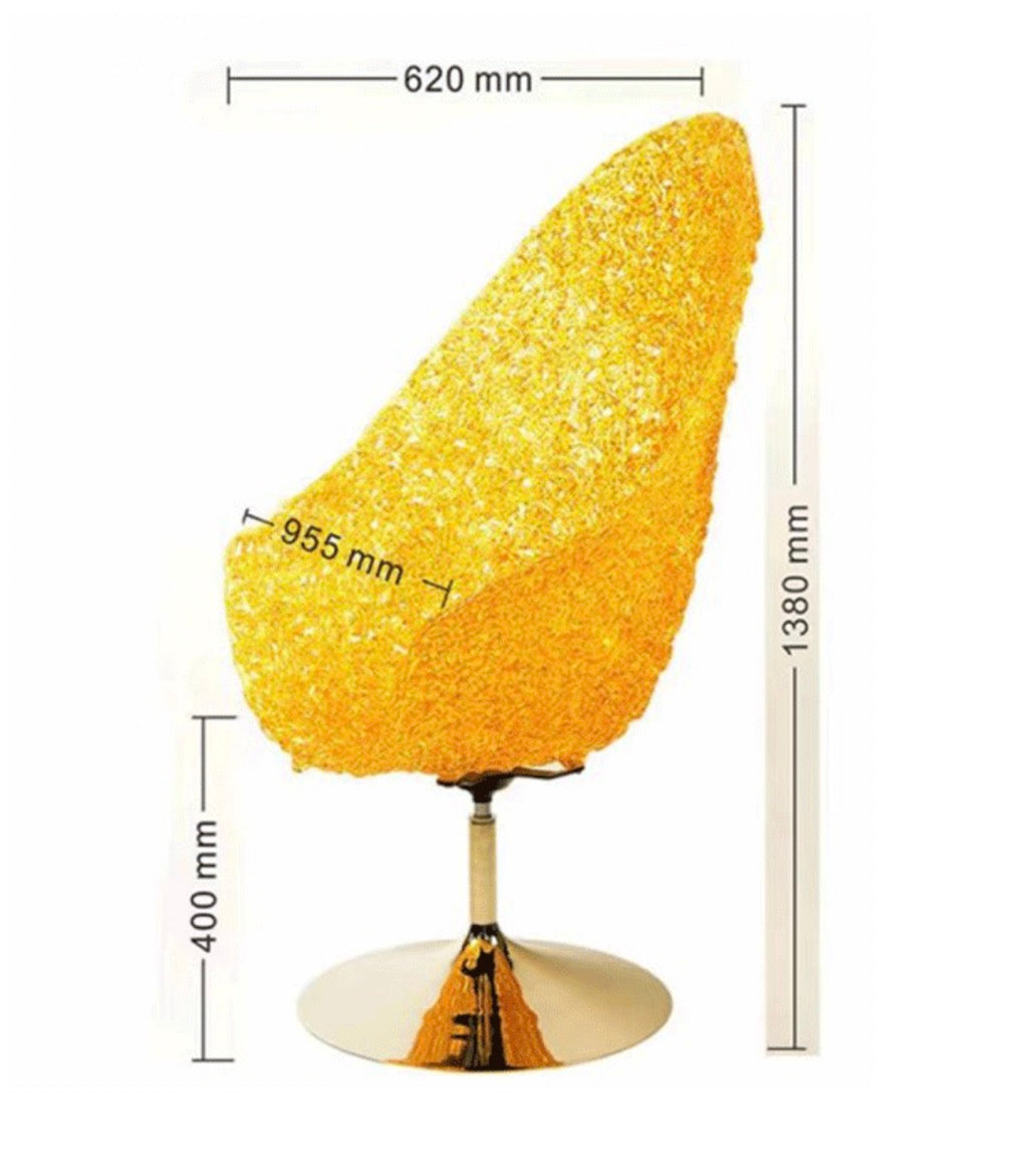 Edra Margherita Queen Chair Designer Haute Couture Transparent Crystal Lounge Chair