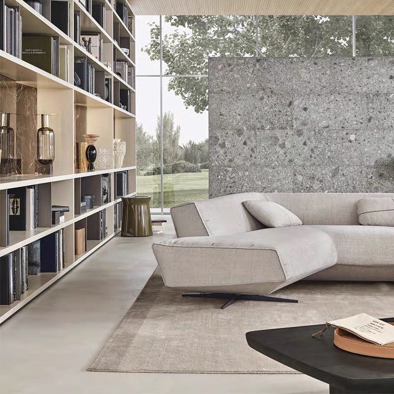 Italian Sofa Poliform Sydney Cotton And Linen Fabric Sofa Living Room Irregular-shaped Corner Soft Sofa Minimalist Designer Sofa