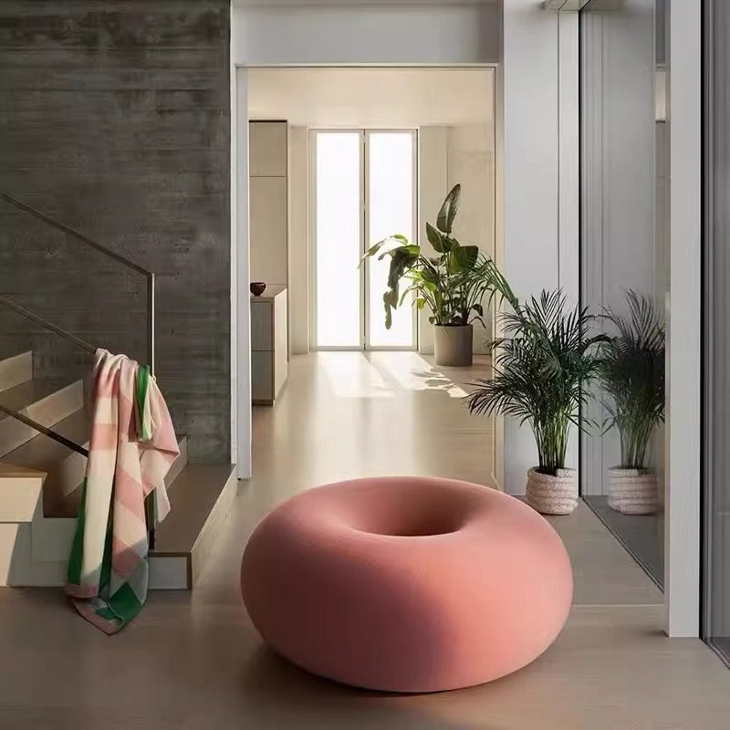 Boa Pouf Doughnut Stool Round Creative Low Stool Shaped Cotton Living Room Sofa Chair