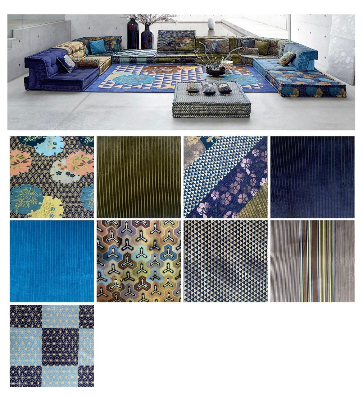 The Nordic creative Roche Bobois Mah Jong sofa Living Room Combination Sofa