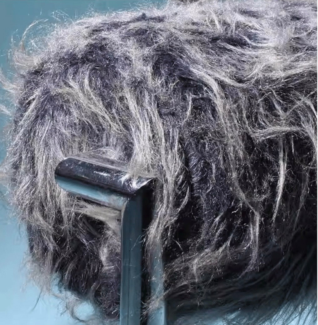 Due Piu Armchair Wool Chair Hotel Coffee Shop Fashionable Metal Backrest Chair Home Casual Dressing Chair