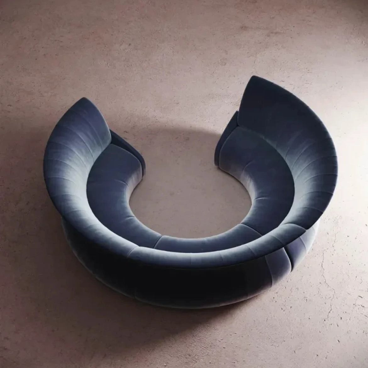 Desforma Sofa Simple Modern Arc-shaped sofa Multi-seater Sofa For Office Buildings Hotel Lobbies Creative Semi-circular Fabric Sofa