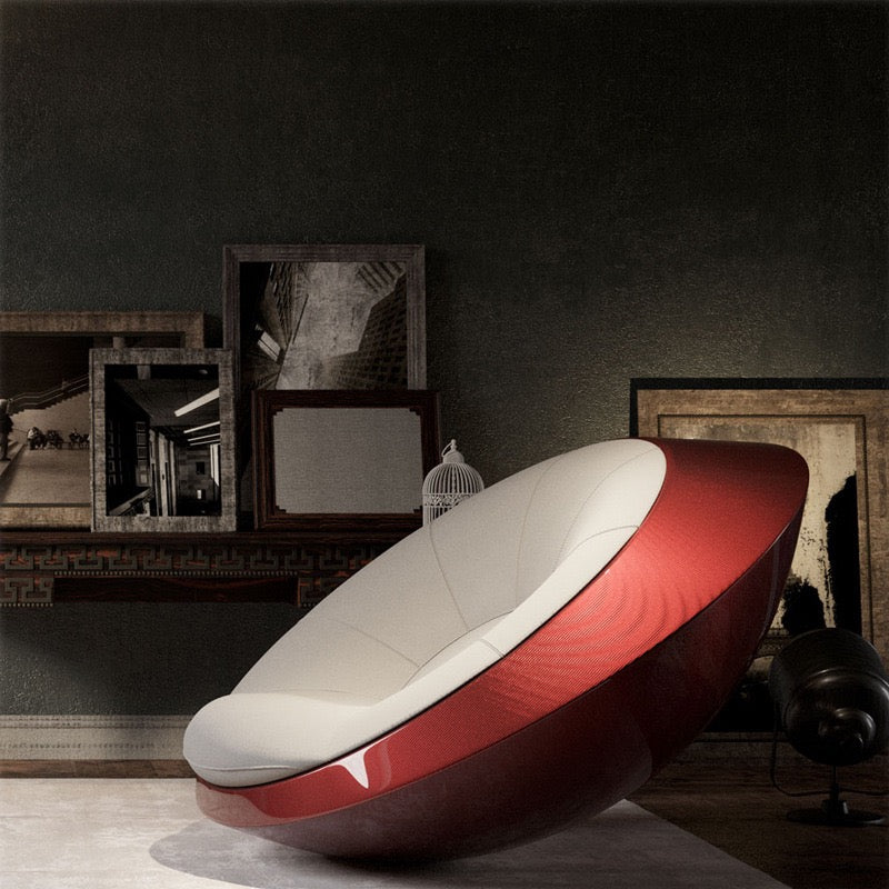 Italian Designer Fiberglass Reinforced Plastic UFO Chair Hotel Art Personality Leisure Chair Single Sofa Chair