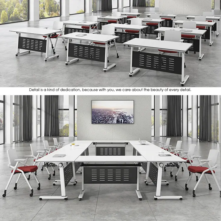 Customized Folding Training Table Removable Long Table With Wheels With Multi-function
