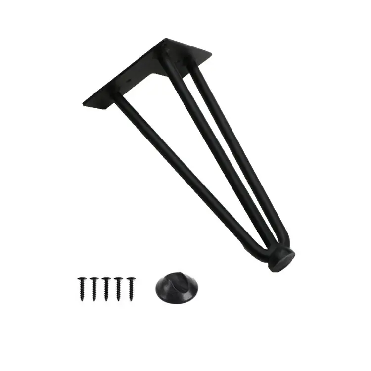 Customized 4 to 40 Inch 3 Pole Table Legs Wrought Iron Table Legs U-shaped Table Legs Desk Bracket