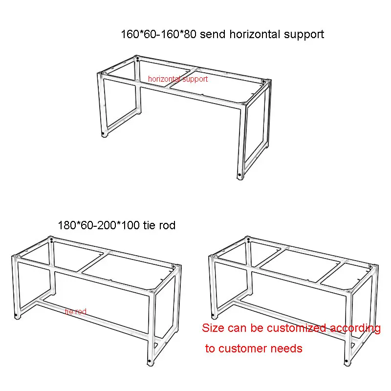 Customized Simple Computer Table Conference Table Buckle Metal Steel Frame Table Frame