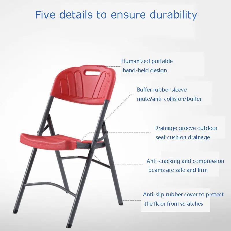 Customized HDPE Event Wedding Banquet Foldable White Garden Chairs, Folding Plastic Chair With 350 Pound Capacity