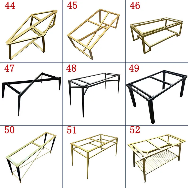 Customized Wrought Iron Bench Table Legs Slate Table Leg Brackets Metal stainless Steel Table Frame
