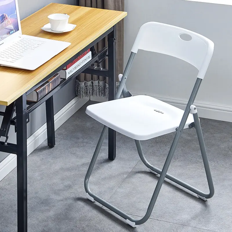 Customized Folding Tables Chairs Home Plastic Dining Chair Outdoor Portable Event Meeting Backrest Computer Chair