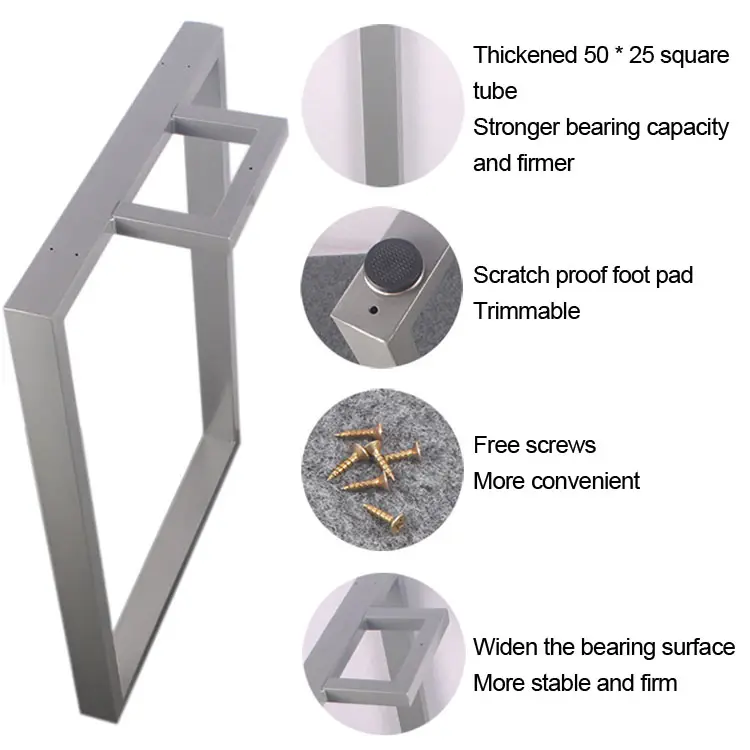 Customized Mouth Shaped Table Leg Office Conference Desk Foot Stand Large Plate Table Frame Metal Baking Varnish Iron Table Leg Bracket