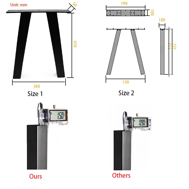 Customized New American Simple And Detachable Eight-shaped X-shaped Matte Frosted Desk Negotiation Table Legs