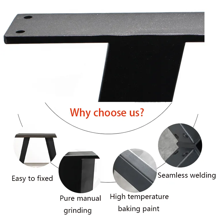 Customized New American Simple And Detachable Eight-shaped X-shaped Matte Frosted Desk Negotiation Table Legs