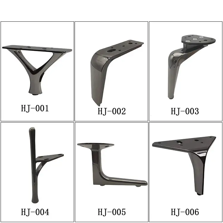 Customized Semi-circular Three-pronged Leg Aluminum Alloy Steel Sofa Feet Making Machine Solid Desk Feet
