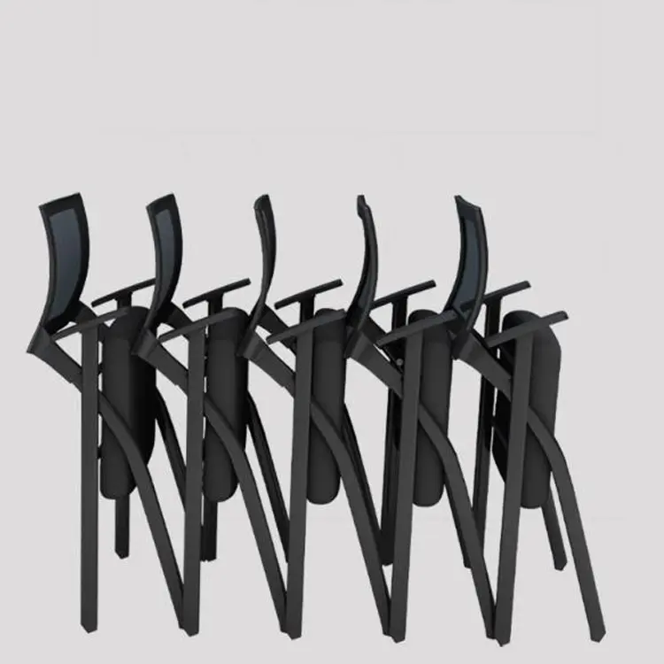 Customized Multi Color Folding Student Office Chair With Armrests Mesh Fabric Conference Training Chair With Writing Board