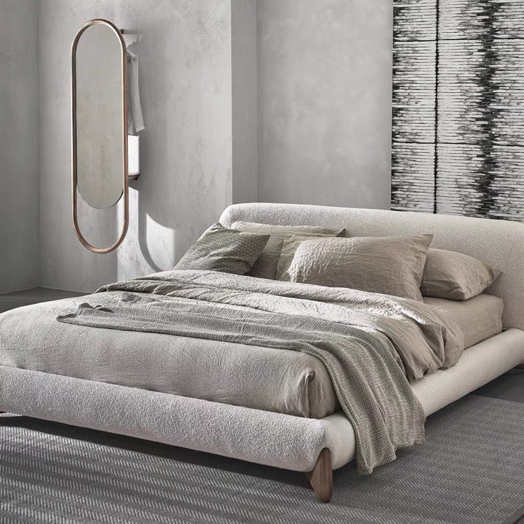 Porada SOFTBAY Bed Home Bedroom Modren Solid Wood Double Bed