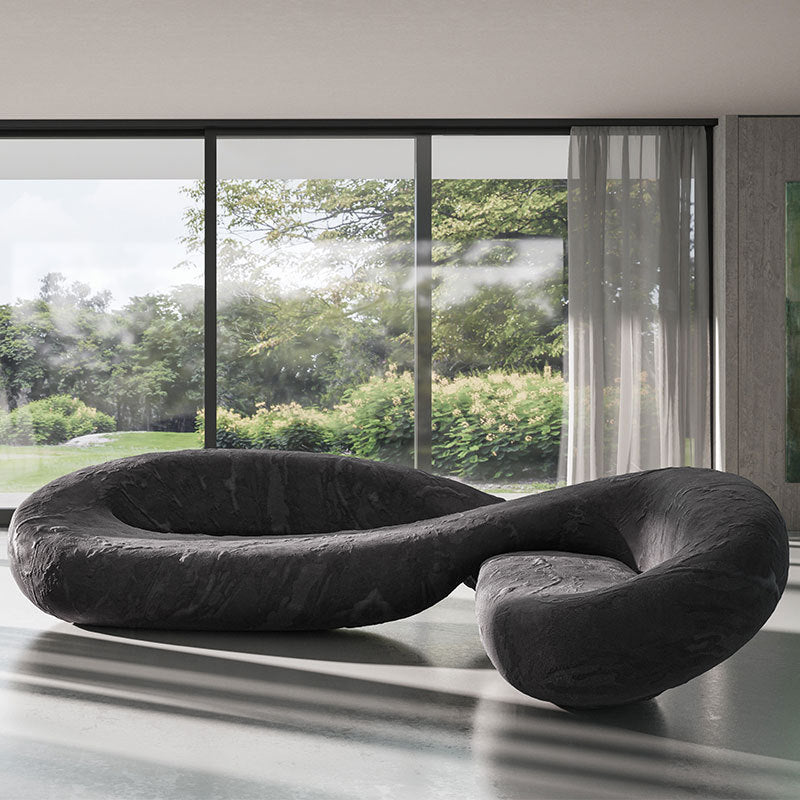 Modern Italian Minimalist Design Light Luxury Living Room Sofa Creative Alien Net Red Fabric Art