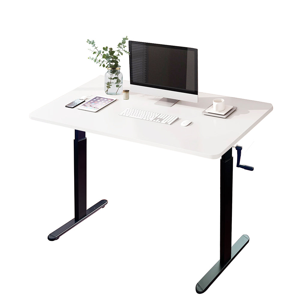 QLLY Height Adjustable Standing Desk, Sturdy Working Writing Table for Home Office Workstation