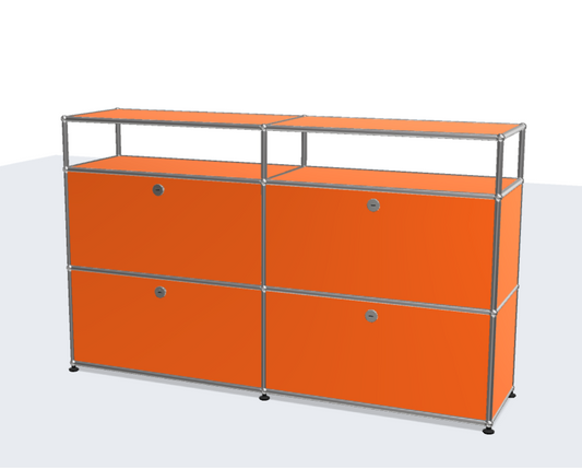 USM Haller Modern Simple Stainless Steel Sideboard Cabinet with TV Cabinet Net Red Storage Porch Cabinet for Living Room or Hall