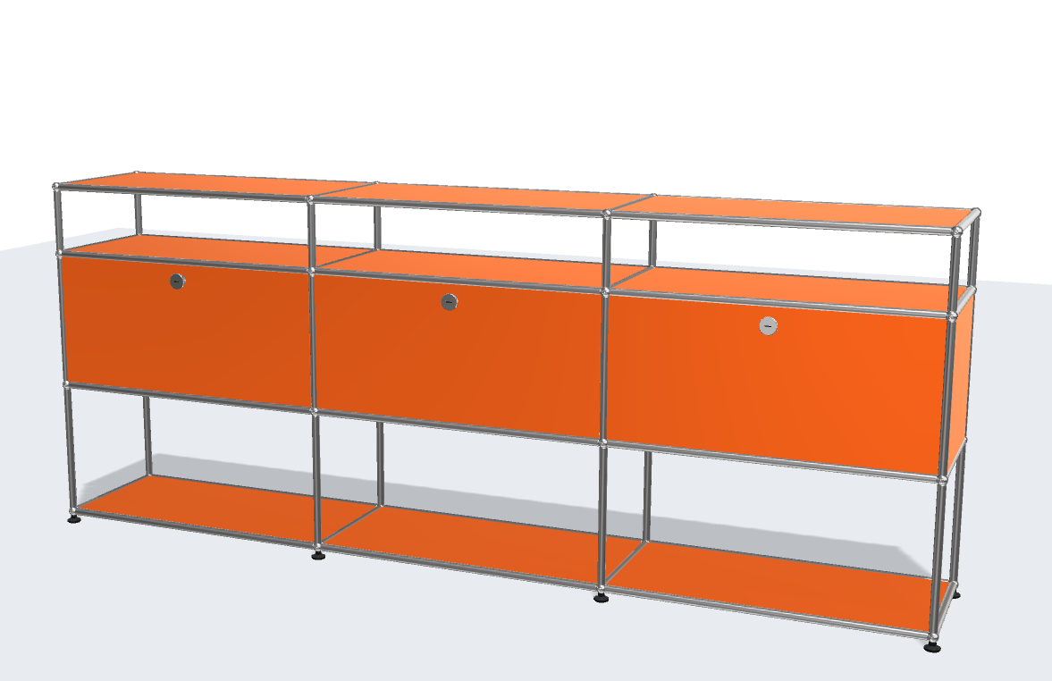 USM Haller ball pipe light panel parts storage cabinet model sideboard modular furniture
