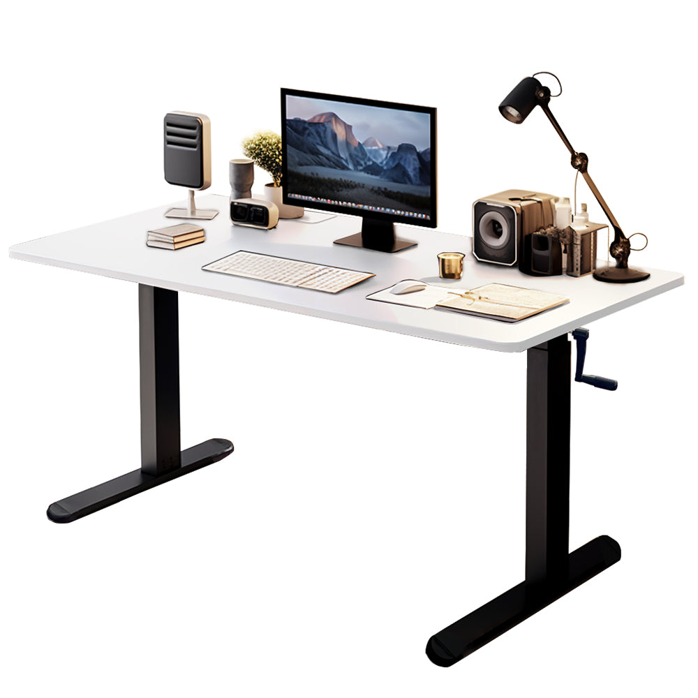 QLLY Height Adjustable Standing Desk, Sturdy Working Writing Table for Home Office Workstation