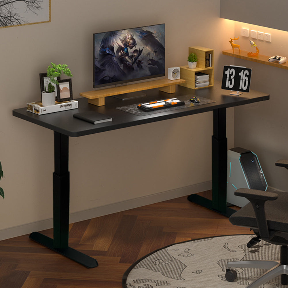 QLLY Height Adjustable Standing Desk, Sturdy Working Writing Table for Home Office Workstation