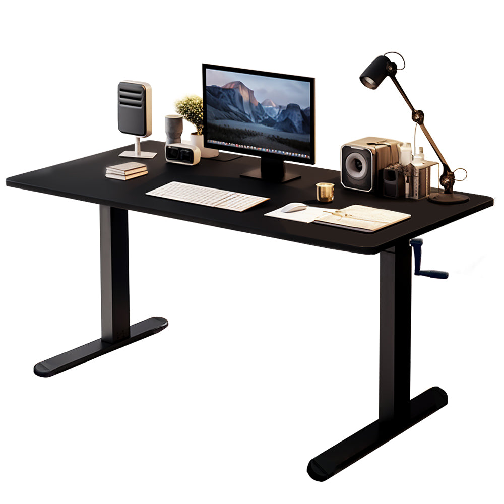 QLLY Height Adjustable Standing Desk, Sturdy Working Writing Table for Home Office Workstation