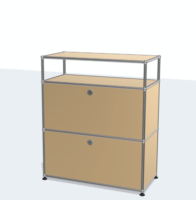 USM Haller Modular Furniture Metal Stainless Steel Dining Sideboard Bedside Table Storage Bedroom Living Room TV Furniture Side Cabinet