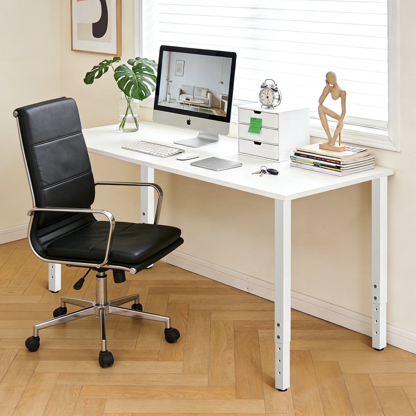 QLLY Adjustable Square Table Leg, 24-40 inch, 60-100cm, Home Office Custom DIY Table Legs, Furniture Leg Set