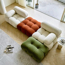 Modern Nordic Velvet L-Shape Modular Sofa Set Corner Sectional Couch Ottoman Living Hall Bed Type Suitable Combinations