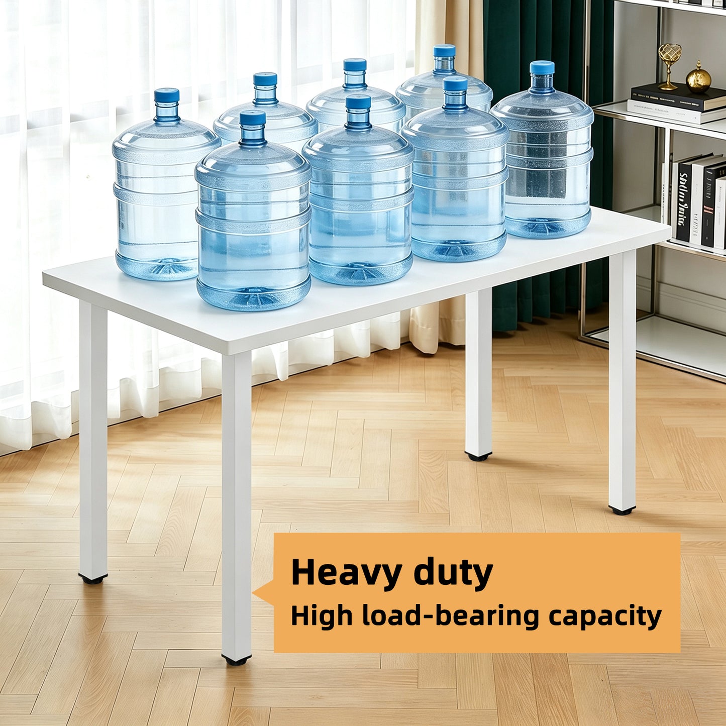 QLLY Adjustable Metal Furniture Legs, Square Office Table Furniture Leg, Set of 4