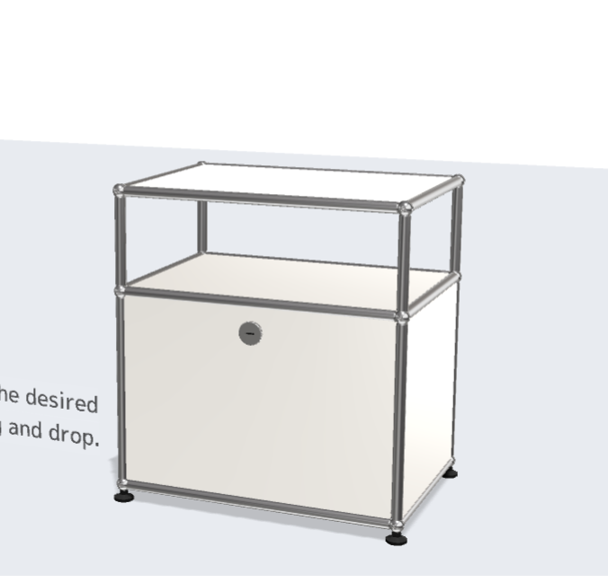 USM Haller Bedside Table Bedroom Modern Simple Storage Rack Stainless Steel Home Furniture Living Room Furniture Kitchen Cabinets