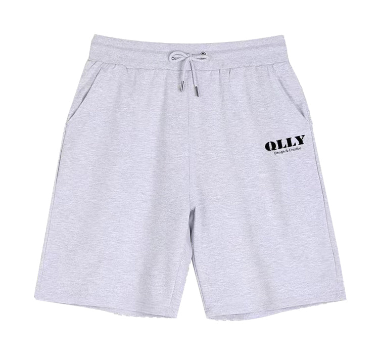 QLLY Men's Casual Cotton Elastic Waist Drawstring Summer Beach Lightweight Shorts Pants