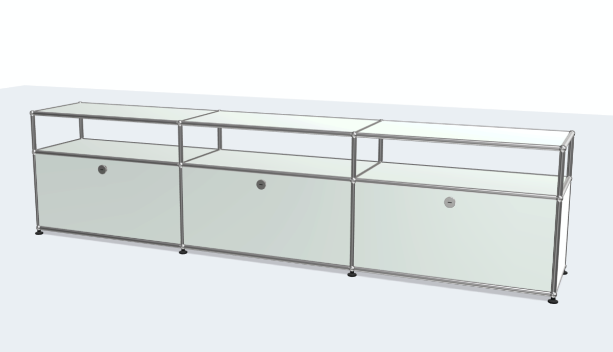 Classic Designer High Quality Stainless Steel TV Stand Cabinet Media Lowboard Entertainment Center with Closed Storage