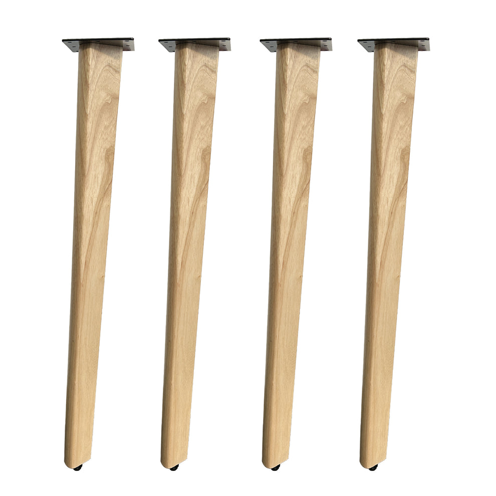 QLLY Slant Wooden Table Legs, Solid Wood Angled Furniture Legs, Set of ...