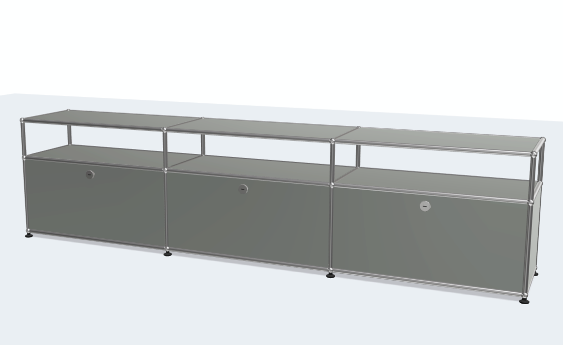 Classic Designer High Quality Stainless Steel TV Stand Cabinet Media Lowboard Entertainment Center with Closed Storage