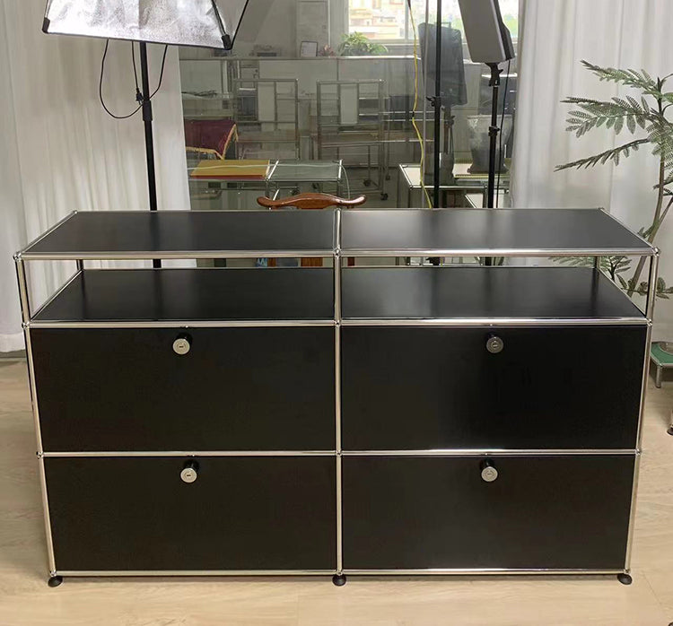 USM Haller Modern Simple Stainless Steel Sideboard Cabinet with TV Cabinet Net Red Storage Porch Cabinet for Living Room or Hall