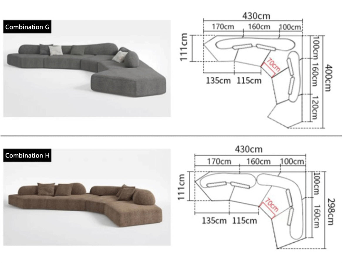 Italian Edra Rock Sofa On The Rocks High-end  Villa Sofa Living Room Sofa
