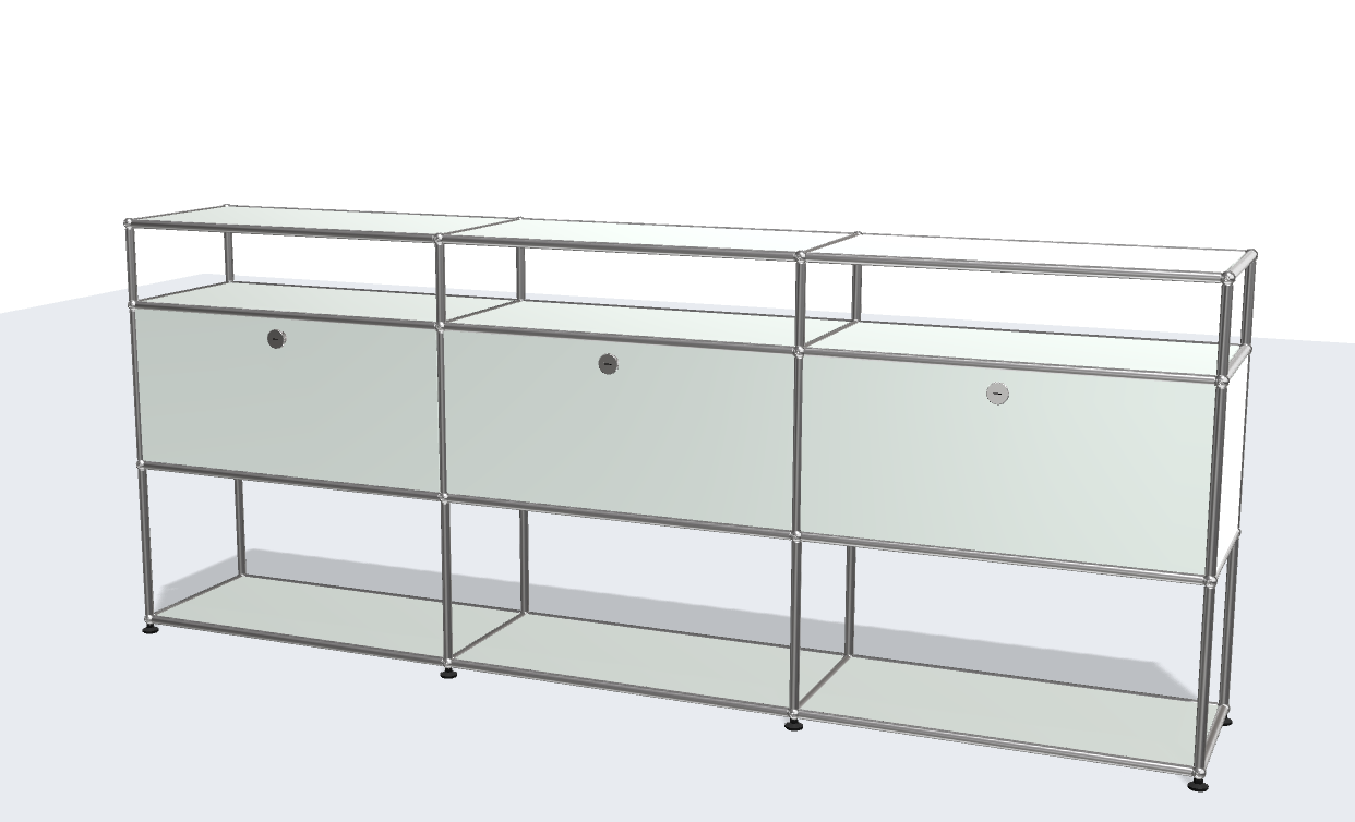 USM Haller ball pipe light panel parts storage cabinet model sideboard modular furniture
