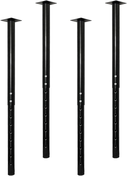 QLLY Adjustable Round Desk Leg, 24-40 inch, 60-100cm, Home Office DIY Metal Table Leg, Furniture Leg Set