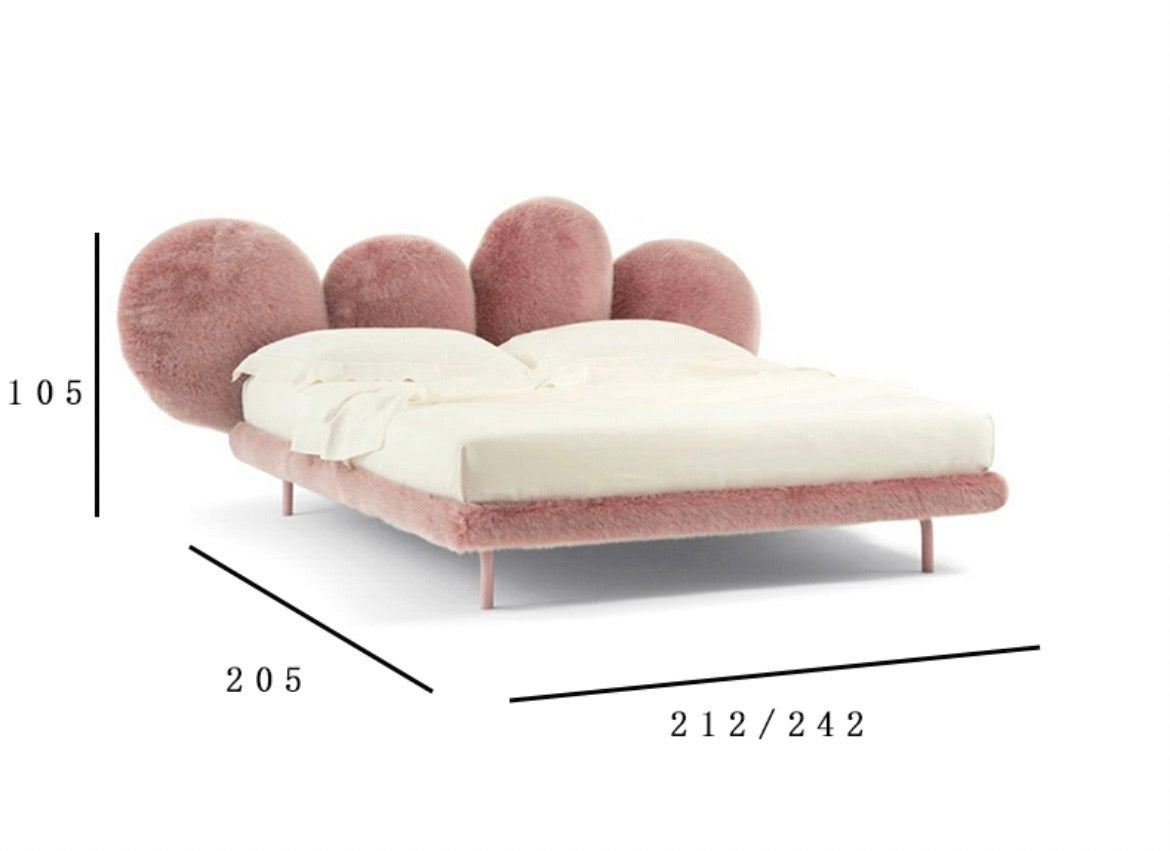 Italian Furniture Edra Cipria Bed Bedroom Double Bed Light Luxury Creative Bed