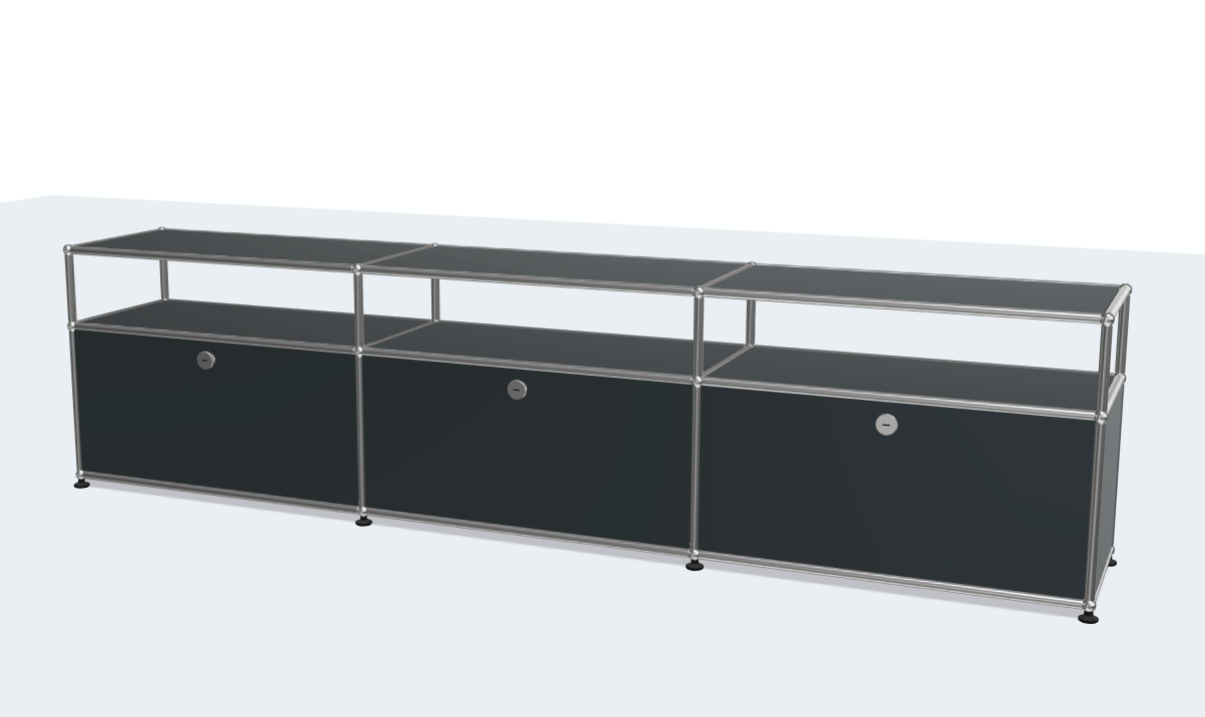 Classic Designer High Quality Stainless Steel TV Stand Cabinet Media Lowboard Entertainment Center with Closed Storage