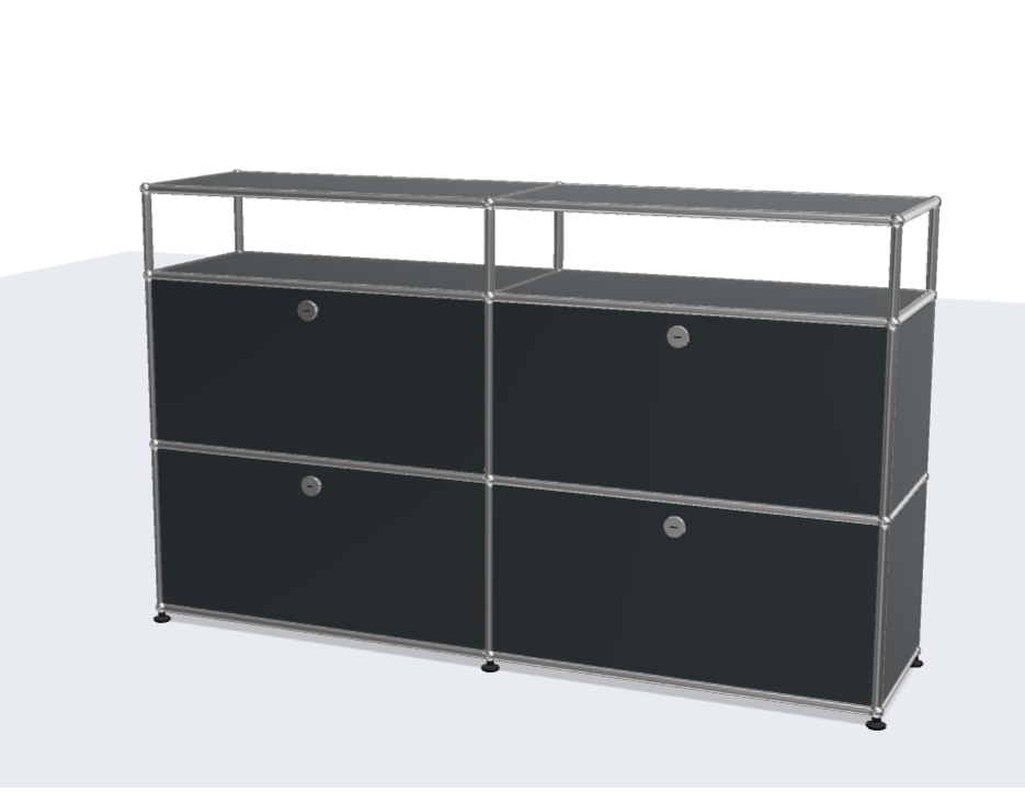 USM Haller Modern Simple Stainless Steel Sideboard Cabinet with TV Cabinet Net Red Storage Porch Cabinet for Living Room or Hall