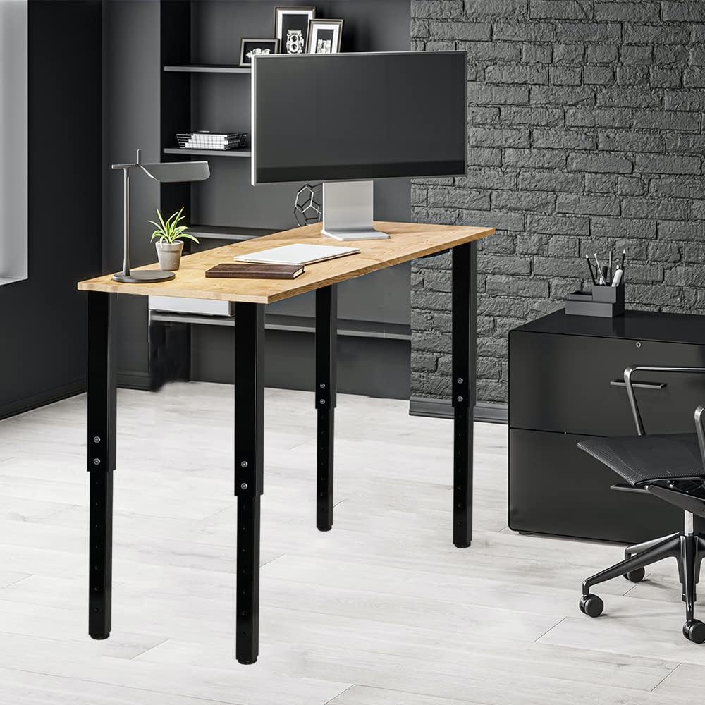 QLLY Adjustable Square Table Leg, 24-40 inch, 60-100cm, Home Office Custom DIY Table Legs, Furniture Leg Set