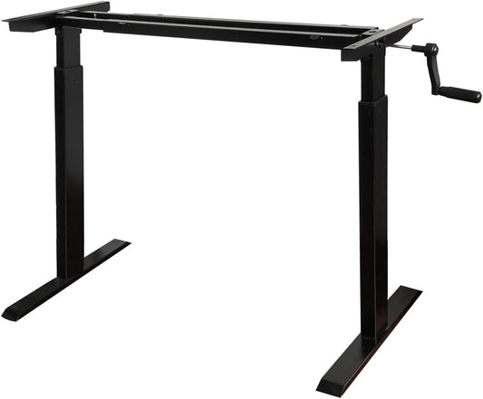 QLLY Standing Desk Frame with Adjustable Length Heavy Duty 300lb Sit Stand up Height Adjustable Desk Leg for Home and Office (Black)