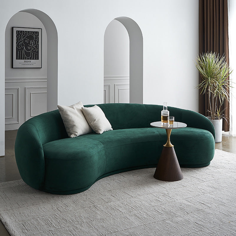 Scandinavian creative arc sofa fabric hotel lobby beauty salon designer living room leisure net red shaped sofa Scandinavian creative arc sofa fabric hotel lobby beauty salon designer living room leisure net red shaped sofa couch