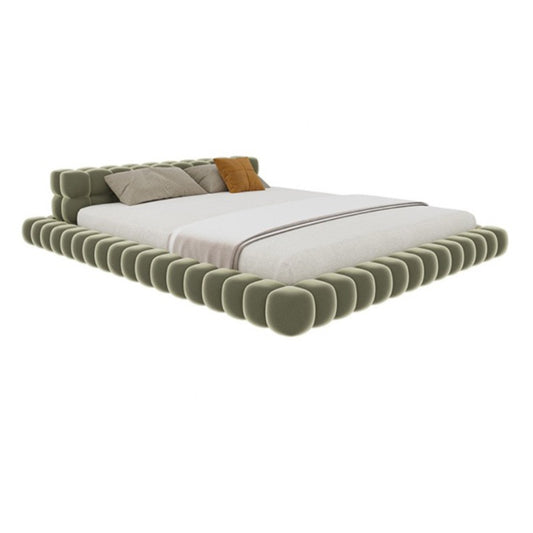 Italian Minimalist Fabric Bed Designer's High-end Soft Backrest Double Bed Bedroom Custom Wedding Bed